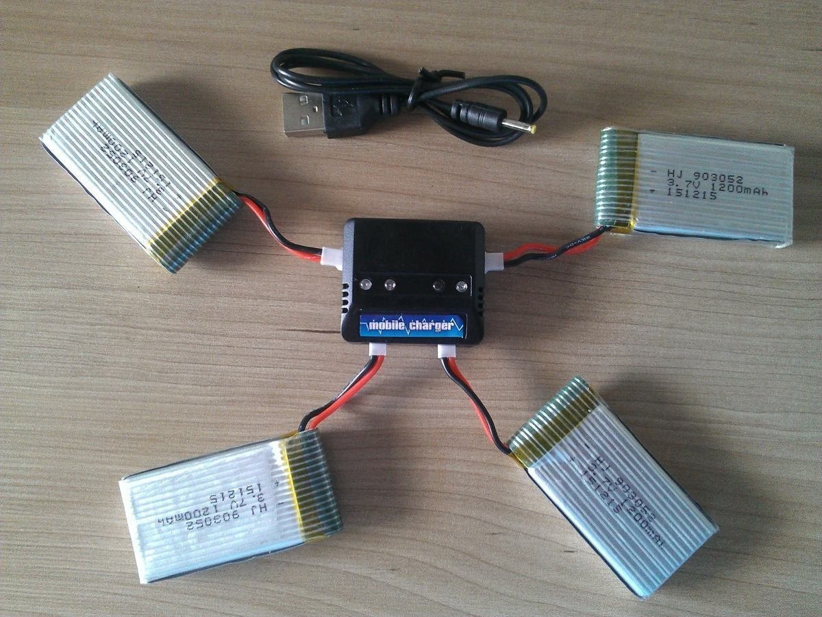 Kit 4 baterias para drone SYMA